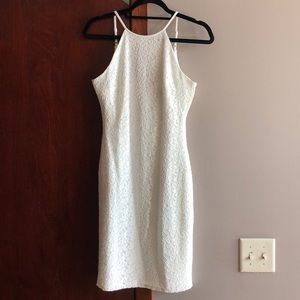 Lulu’s white lace party dress